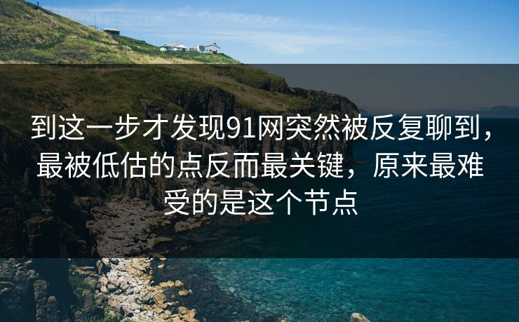 到这一步才发现91网突然被反复聊到，最被低估的点反而最关键，原来最难受的是这个节点  第1张
